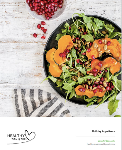 25 Page Plant Based Gluten Free Holiday Appetizer e-Book