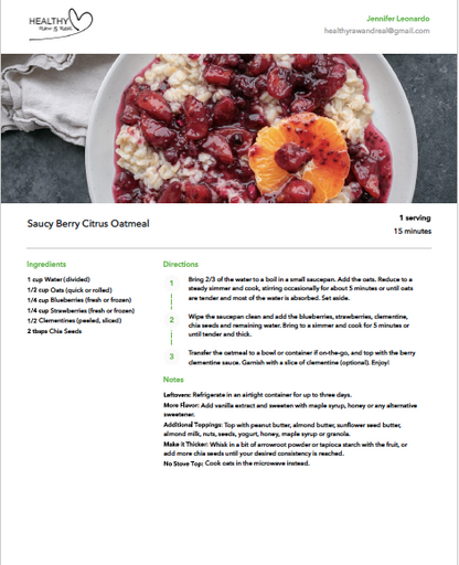 25 Page Plant Based Gluten Free Holiday Breakfast  e-Book