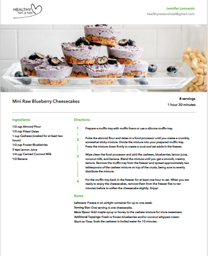 25 Plant Based Gluten Free Desert Recipe e-Book